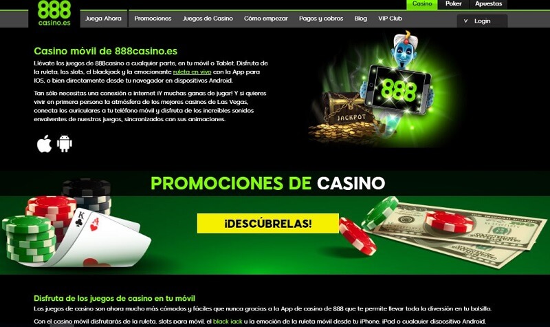 App Móvil de 888 Casino