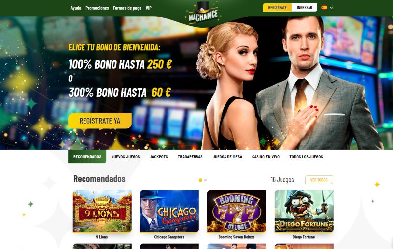 Increible bono de bienvenida en MaChance Casino