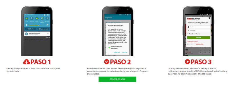 Instálate la Android App de Marca Casino 