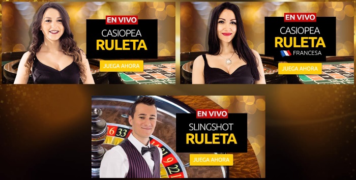 Muchas mesas de ruleta en vivo para elegir.